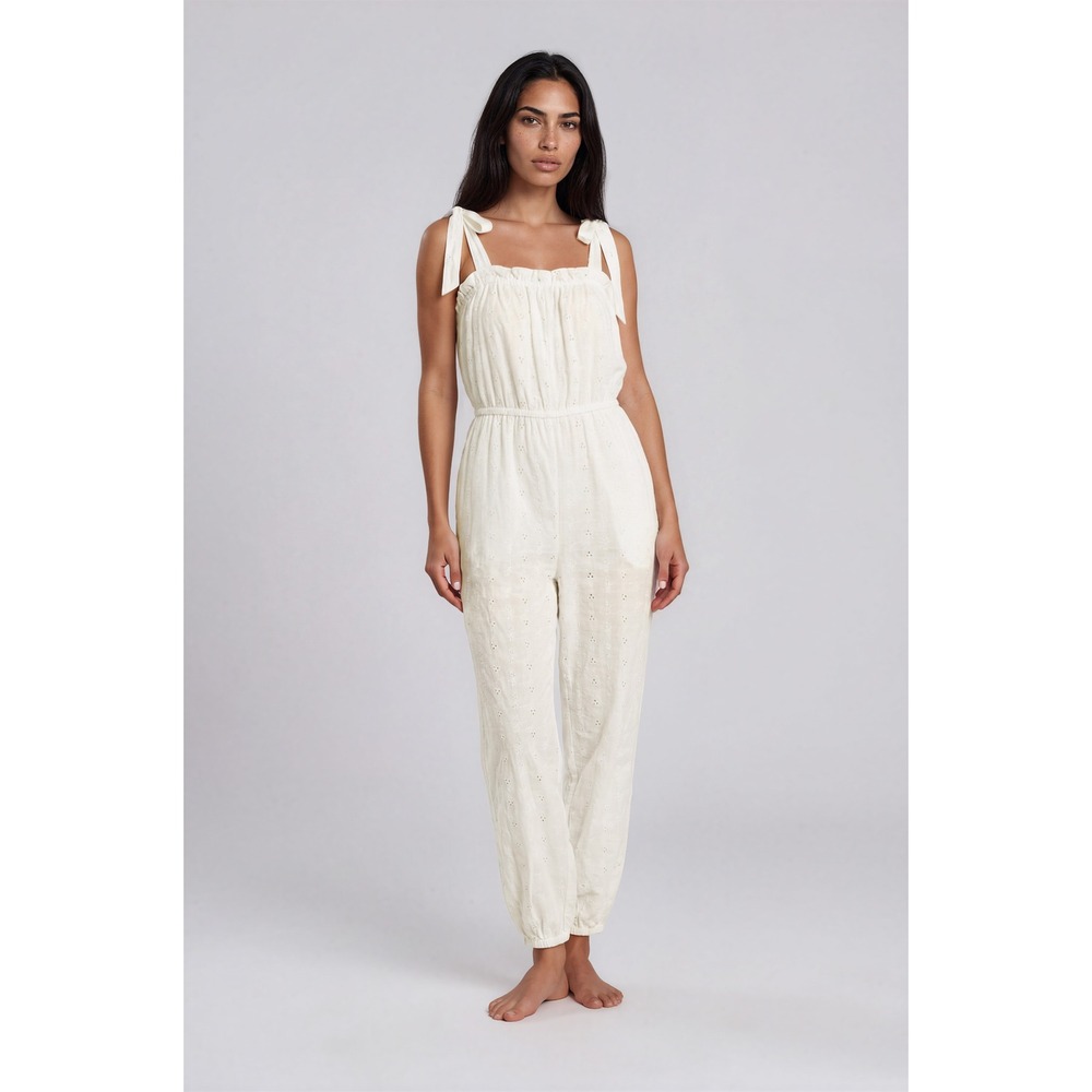 Saltwater Luxe Eyelet Tie-Strap Jumpsuit – Size Small – NWT